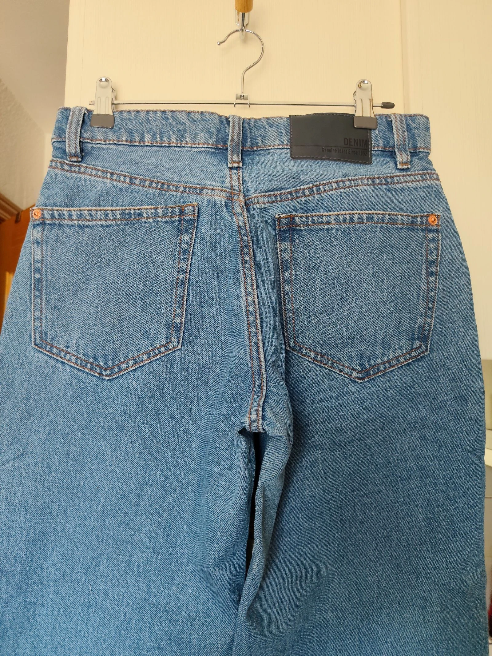 Calça jeans feminina reta solta Lefties Tamanho M/38 – photo 12